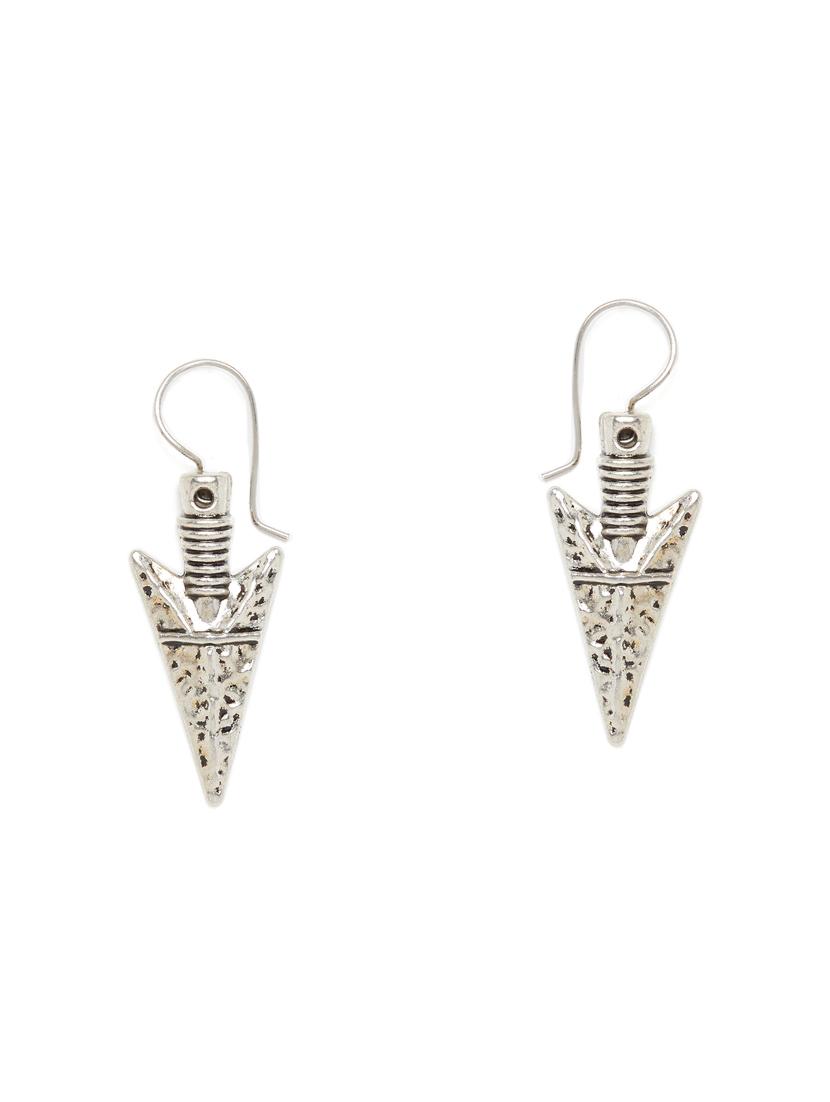 silver metal drop earring - 16009683 - Zoom Image - 1