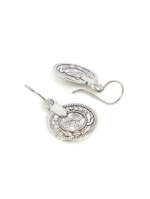 silver metal drop earring - 16009689 - Standard Image - 2
