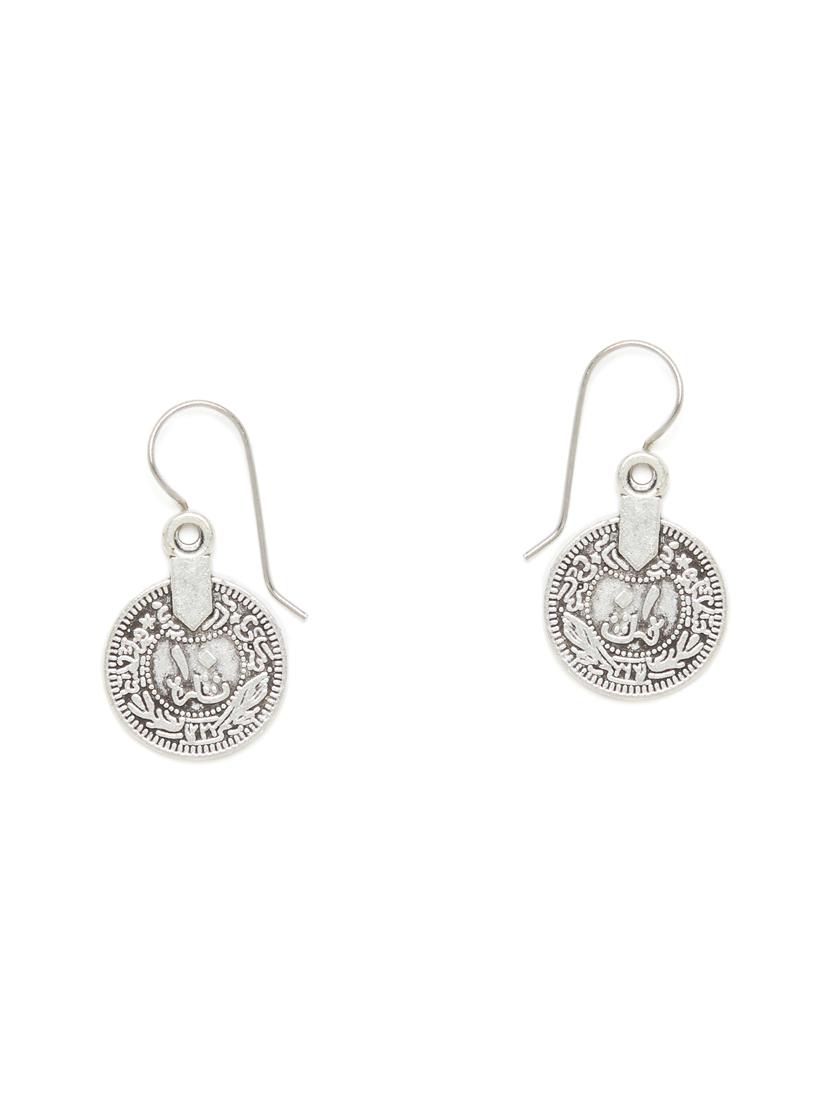 silver metal drop earring - 16009689 - Zoom Image - 1