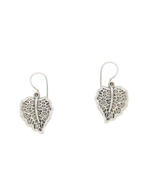 silver metal drop earring - 16009695 - Standard Image - 1