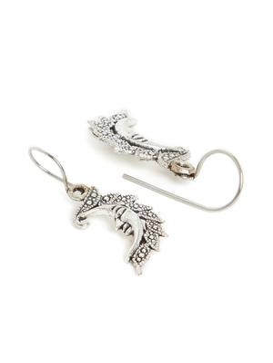 silver metal drop earring - 16009696 - Standard Image - 2