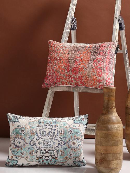 12" x 18" polyester chenille cushion covers (set of 2) - 16010762 - Very Small Image - 1