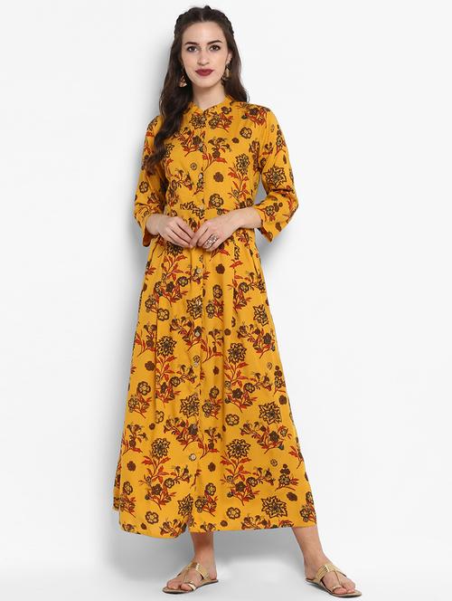 a-line printed dress - 16011653 - Standard Image - 1