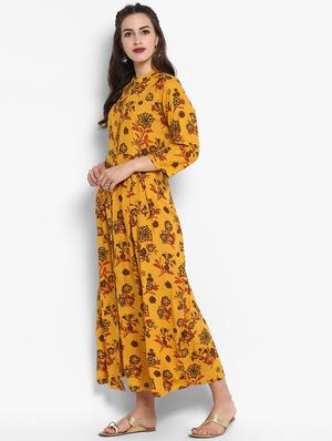 a-line printed dress - 16011653 - Standard Image - 2