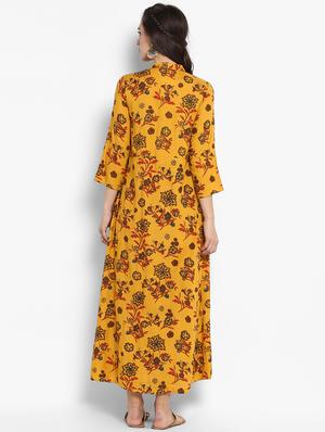 a-line printed dress - 16011653 - Standard Image - 3