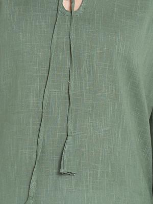 straight bell sleeves kurta - 16011660 - Standard Image - 4