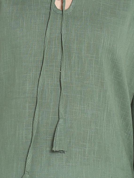 straight bell sleeves kurta - 16011660 - Zoom Image - 4