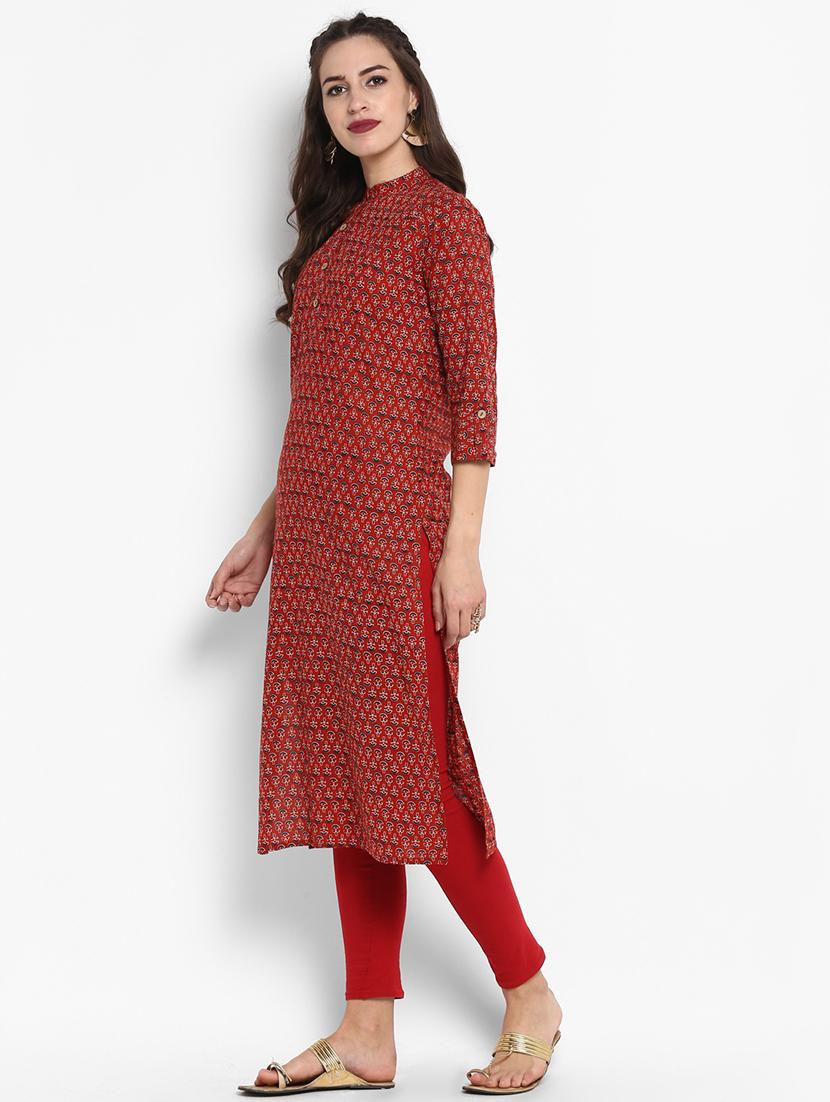 straight printed kurta - 16011667 - Zoom Image - 2