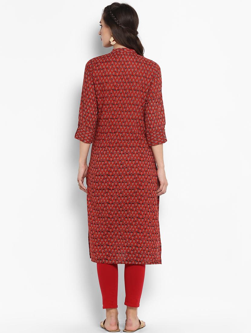 straight printed kurta - 16011667 - Zoom Image - 3