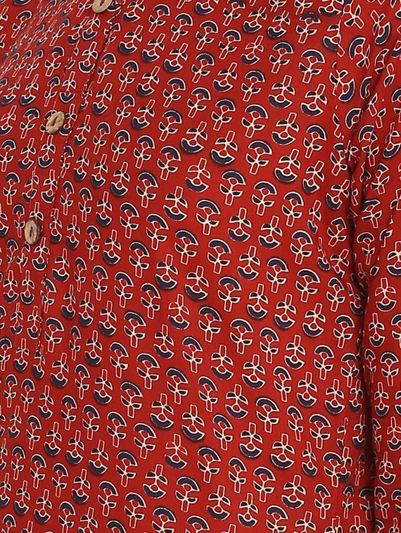 straight printed kurta - 16011667 - Zoom Image - 4