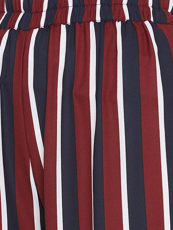 waist elastic striped palazzo - 16011966 - Zoom Image - 4