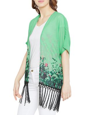 fringed hem floral shrug - 16011968 - Standard Image - 2