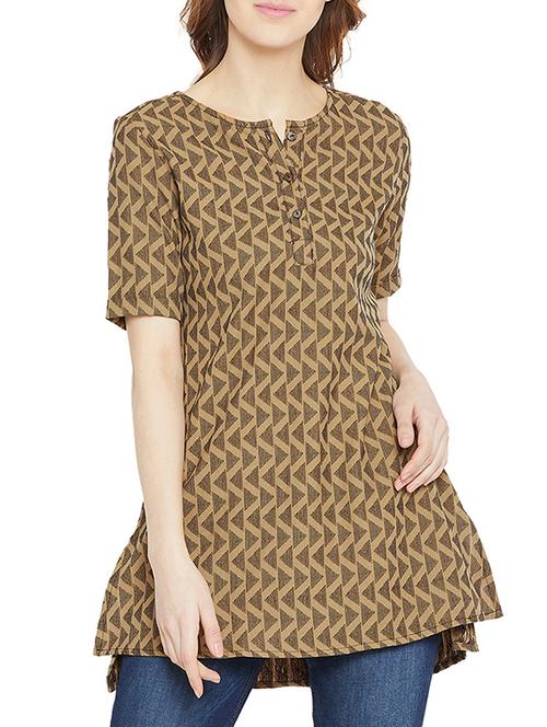 button detail a-line tunic - 16011977 - Standard Image - 1