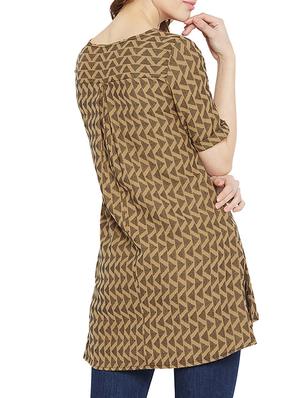 button detail a-line tunic - 16011977 - Standard Image - 3
