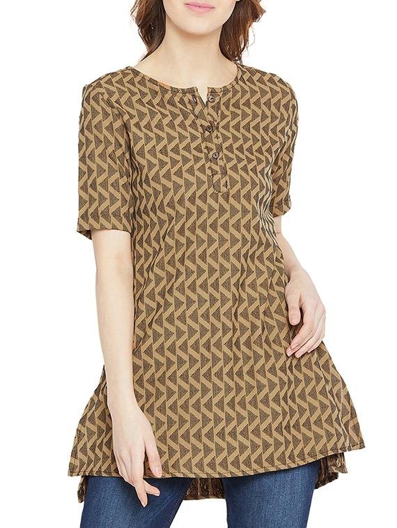 button detail a-line tunic - 16011977 - Zoom Image - 1