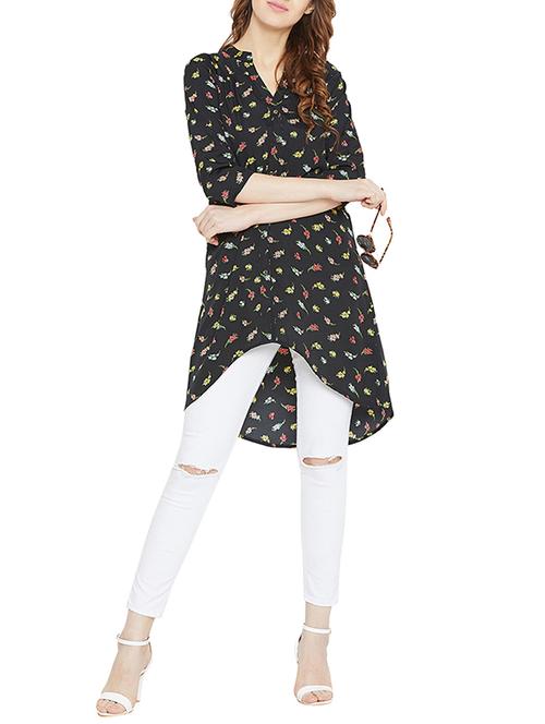 floral high-low tunic - 16011978 - Standard Image - 1