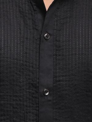 black polyester shirt - 16012207 - Standard Image - 4