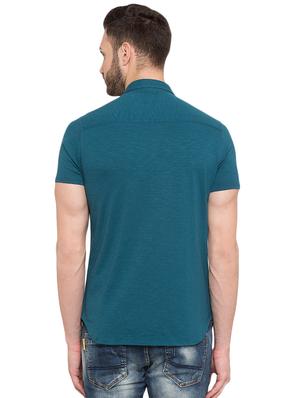 blue cotton casual shirt - 16012900 - Standard Image - 3