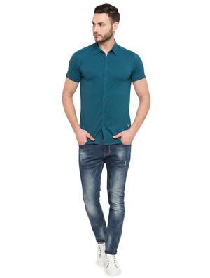 blue cotton casual shirt - 16012900 - Standard Image - 4