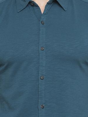 blue cotton casual shirt - 16012900 - Standard Image - 5