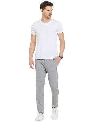 grey cotton full length track pant - 16012921 - Standard Image - 4
