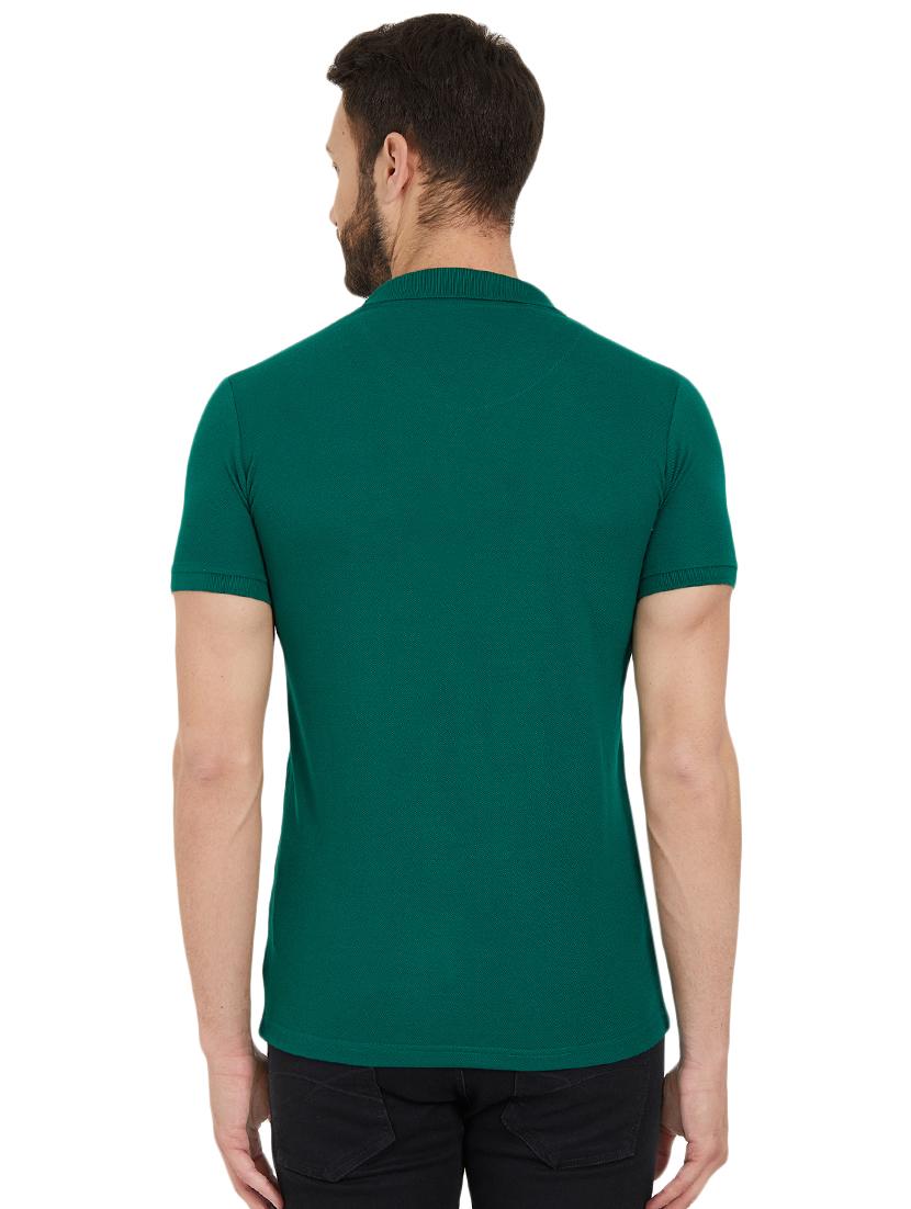 green solid polo tshirt - 16012927 - Zoom Image - 3