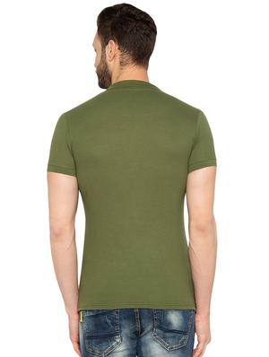 green solid collared tshirt - 16012930 - Standard Image - 3