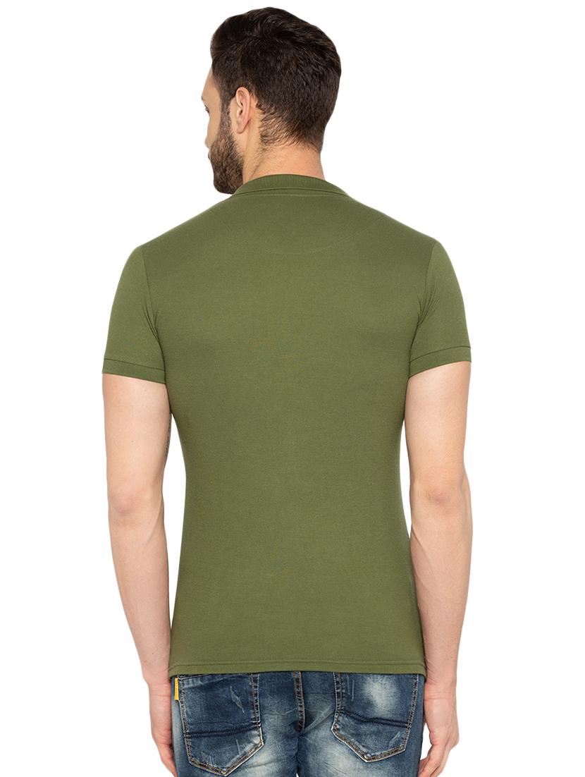 green solid collared tshirt - 16012930 - Zoom Image - 3