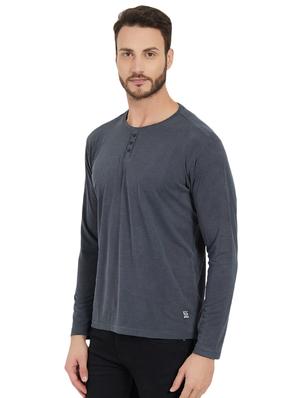 blue solid tshirt - 16012958 - Standard Image - 2
