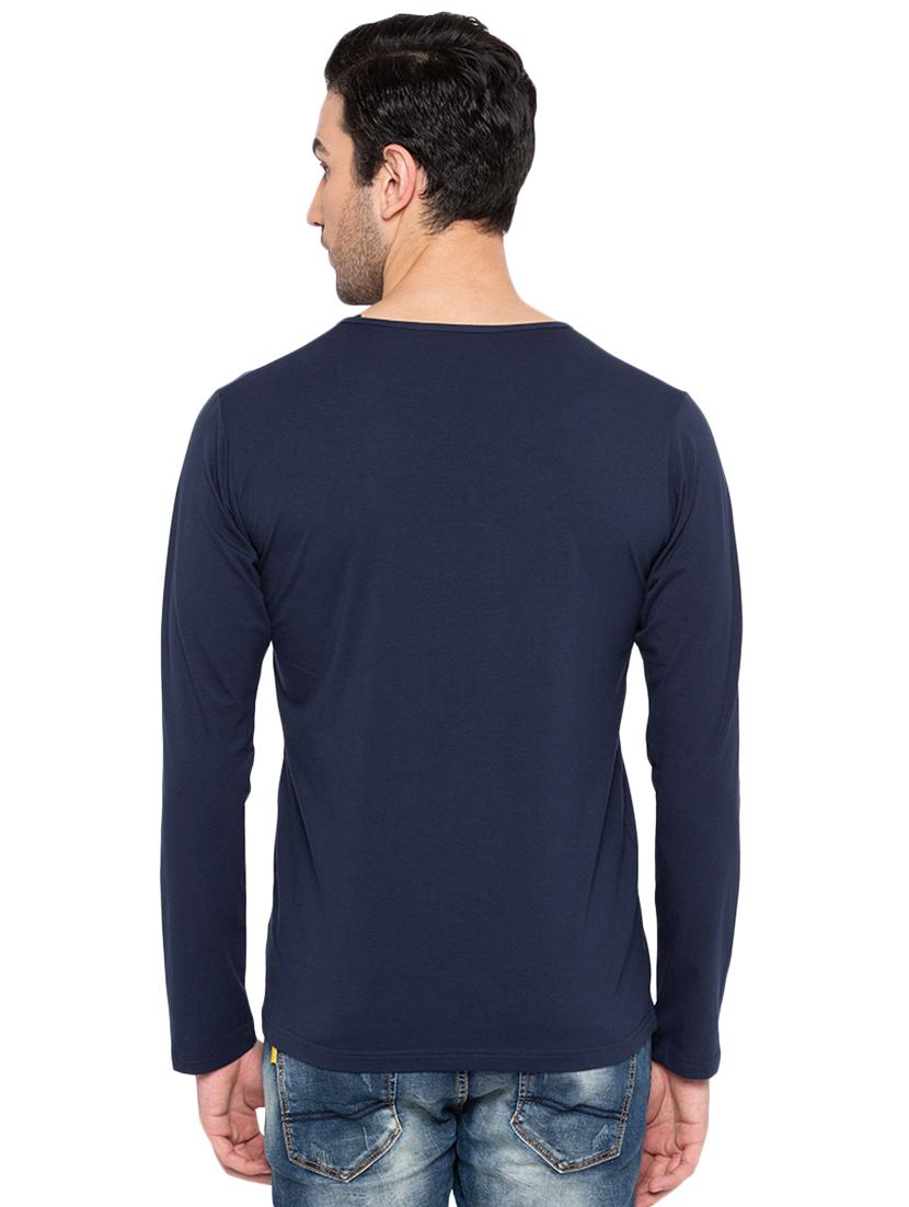 blue solid tshirt - 16012965 - Zoom Image - 3