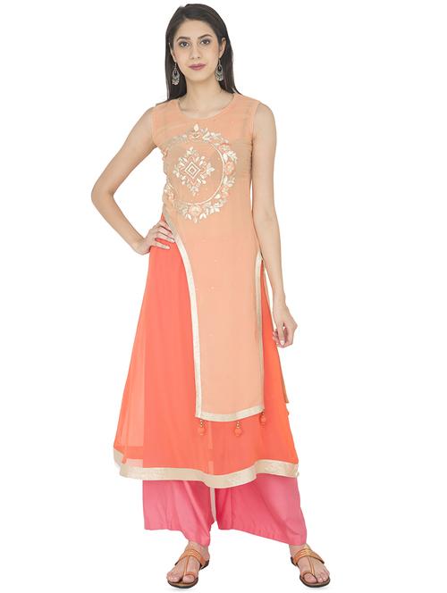 layered gotta work kurta - 16012996 - Standard Image - 1