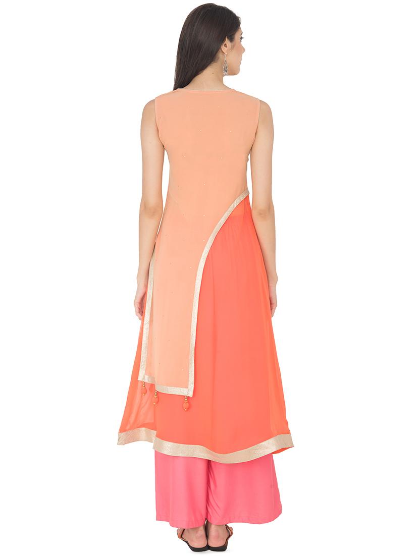 layered gotta work kurta - 16012996 - Zoom Image - 3