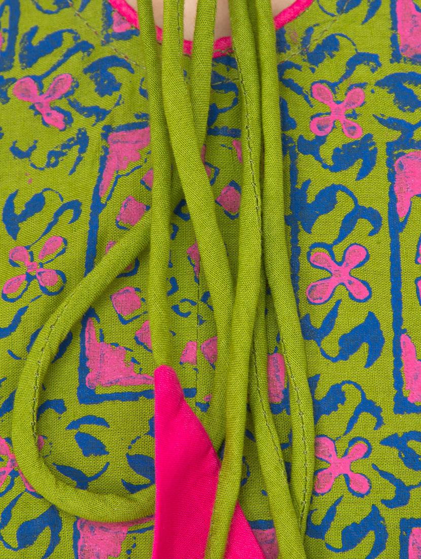 a-line block print kurta - 16012997 - Zoom Image - 4