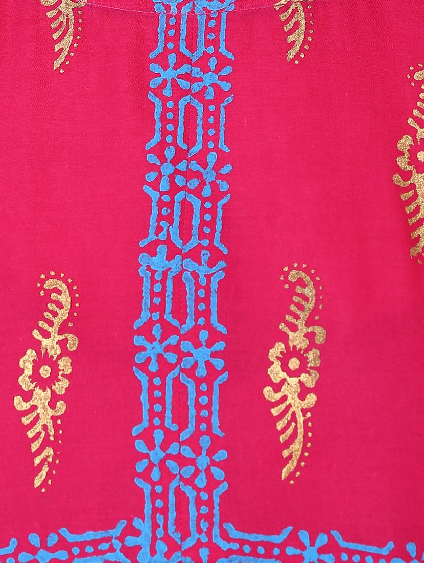 a-line block print kurta - 16013001 - Zoom Image - 4