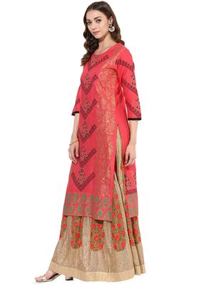 block print straight kurta - 16013002 - Standard Image - 2