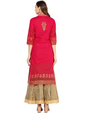 block print straight kurta - 16013004 - Standard Image - 3