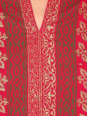 block print straight kurta - 16013004 - Standard Image - 4