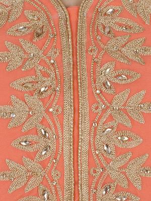 embroidered a-line kurta - 16013018 - Standard Image - 4