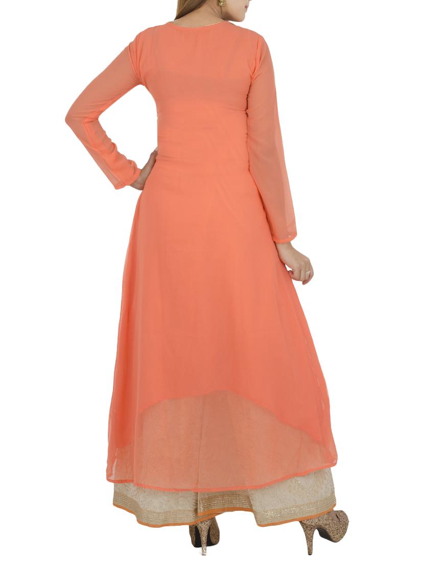 embroidered a-line kurta - 16013018 - Zoom Image - 3