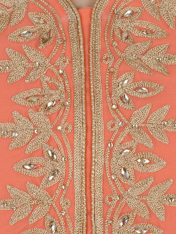 embroidered a-line kurta - 16013018 - Zoom Image - 4