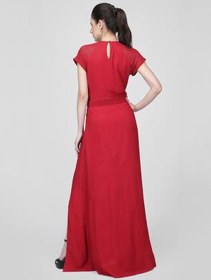 side slit button detail maxi dress - 16013109 - Standard Image - 3