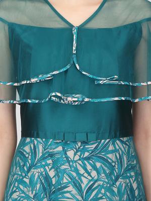 ruffled sheer overlay maxi dress - 16013111 - Standard Image - 4