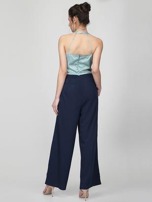 choker neck cut out full leg jumpsuit - 16013122 - Standard Image - 3