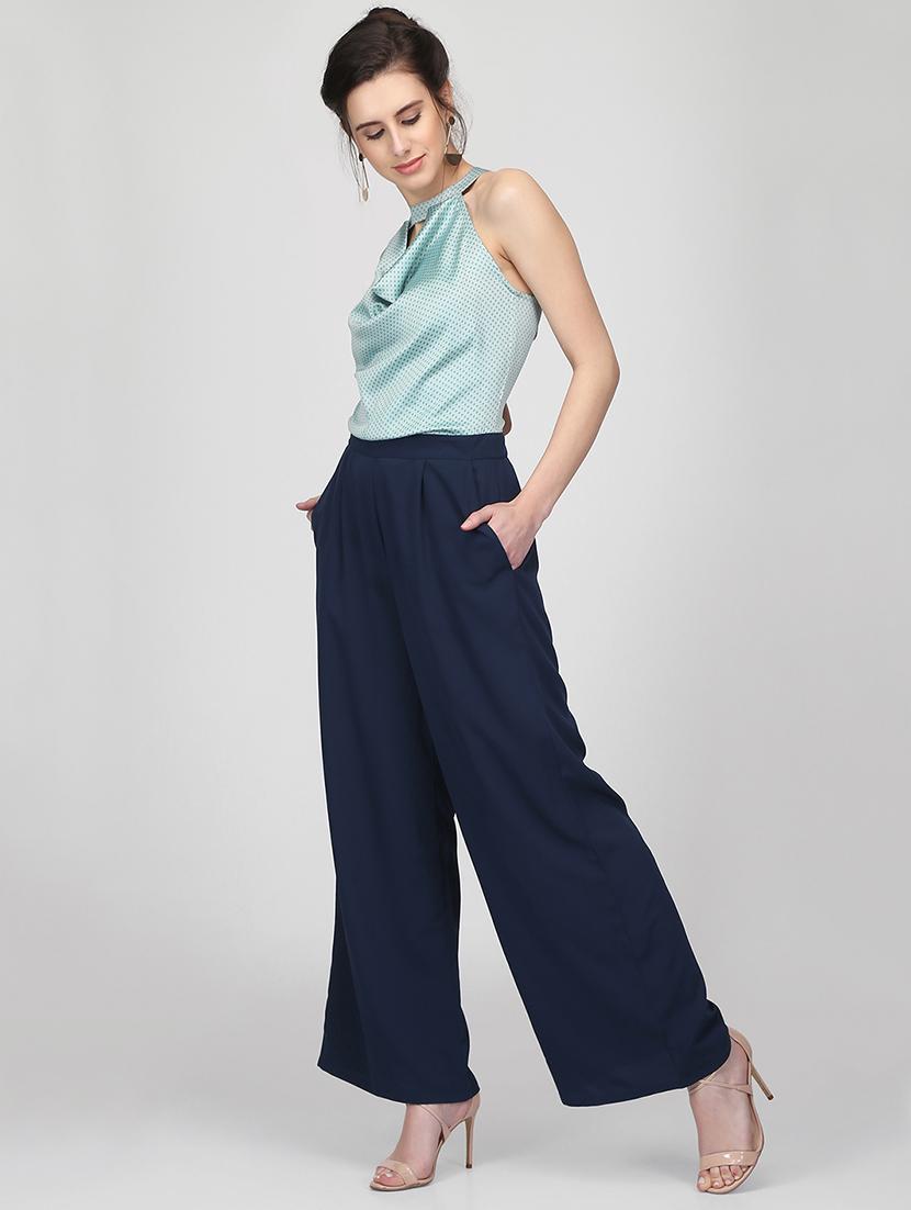 choker neck cut out full leg jumpsuit - 16013122 - Zoom Image - 2