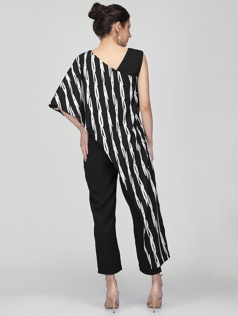 printed overlay full leg jumpsuit - 16013126 - Zoom Image - 3