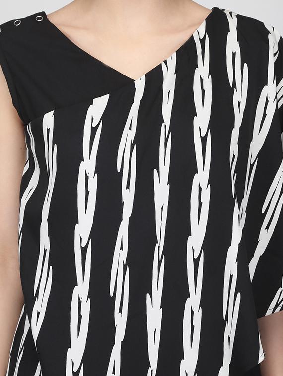 printed overlay full leg jumpsuit - 16013126 - Zoom Image - 4