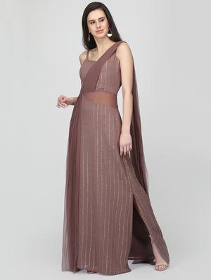 embellished net a-line gown - 16013149 - Standard Image - 2