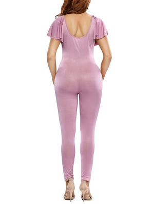 sheer panel full leg jumpsuit - 16013344 - Standard Image - 2