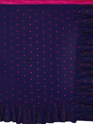 polka dots ruffle border saree with blouse - 16013395 - Standard Image - 2