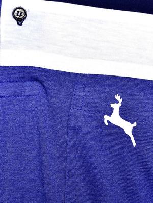 blue color block polo tshirt - 16013408 - Standard Image - 4